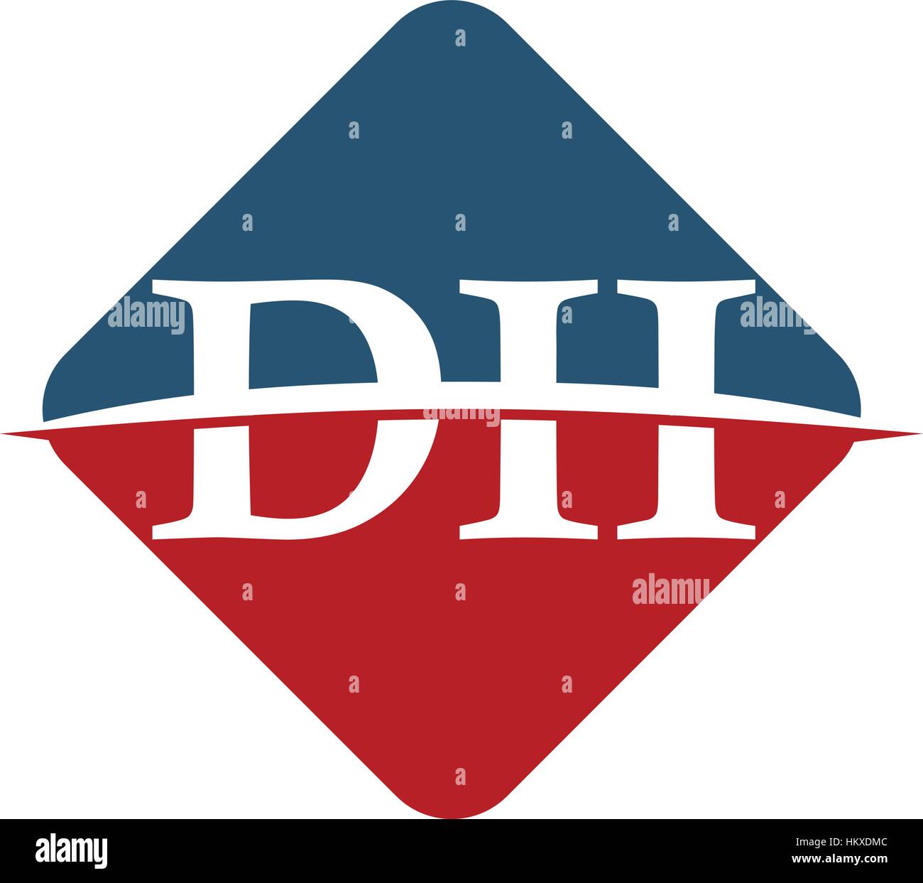 Modernes Logo Lösung Brief DH Stock Vektor