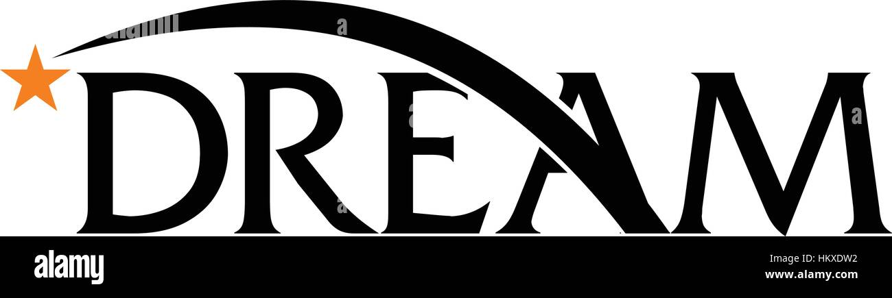 Brief-Träume-Logo Stock Vektor