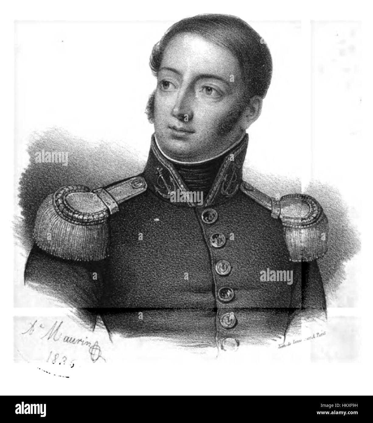 Bisson-Antoine Maurins Kunstwerk veranschaulicht die französische Malerei des 19. Jahrhunderts und zeigt eine Beherrschung der Ölmaltechniken mit historischer und stilistischer Bedeutung im Kontext dieser Epoche. Stockfoto