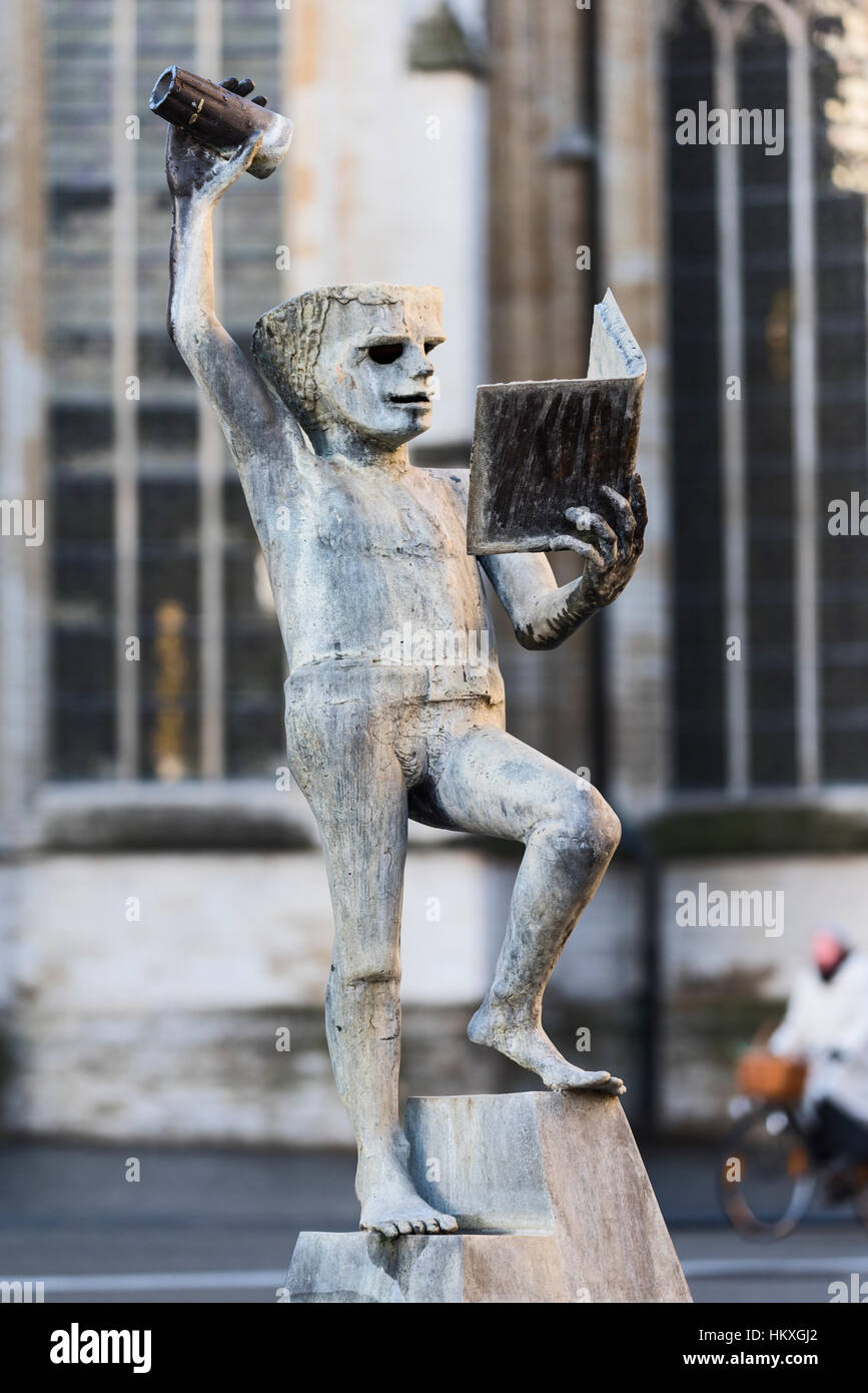 Fons Sapientiae Quelle der Weisheit Statue Leuven Belgien Stockfoto