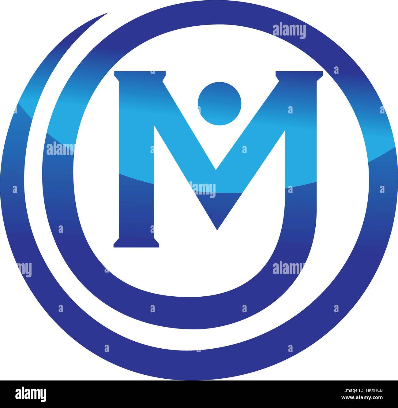 Modernes Logo Lösung Buchstabe M Stock Vektor