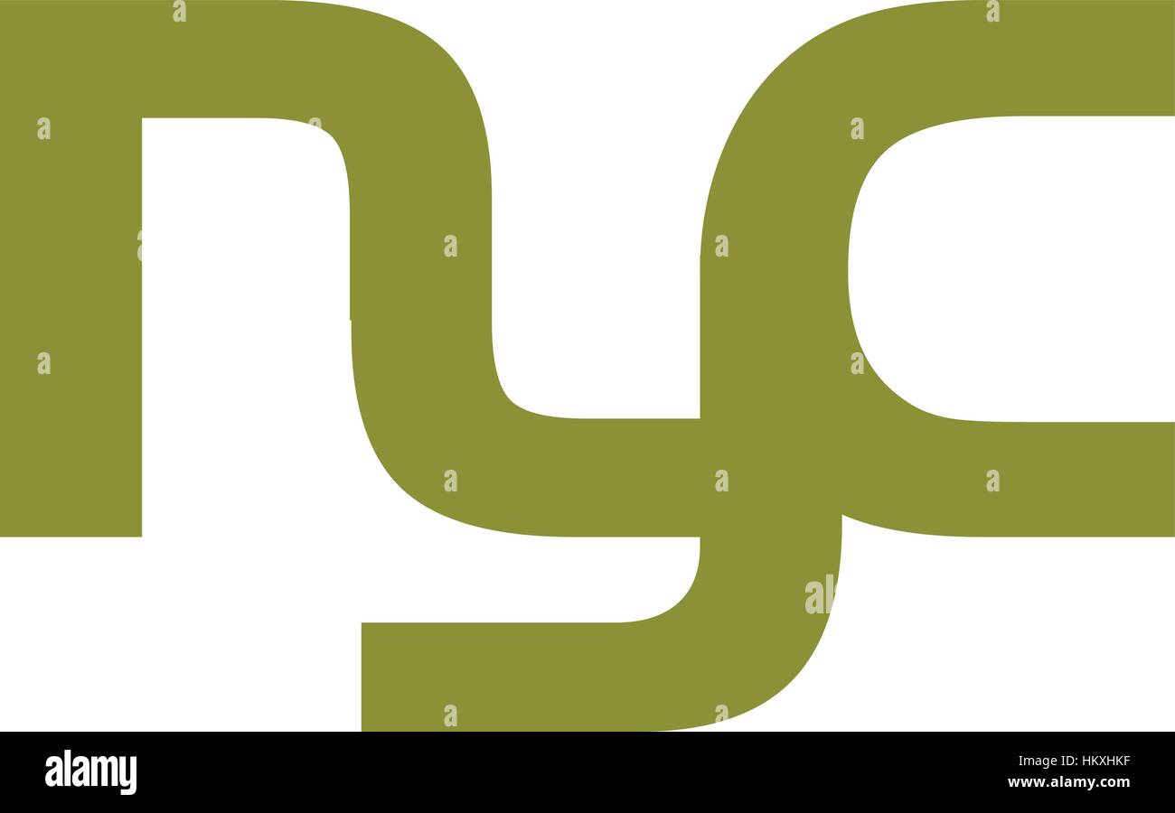 Modernes Logo Lösung Brief NYC Stock Vektor