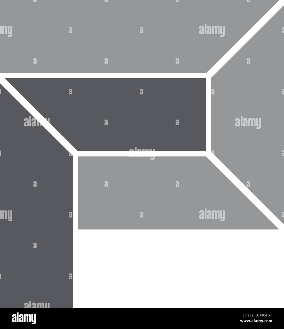 Modernes Logo Lösung Buchstabe P Stock Vektor