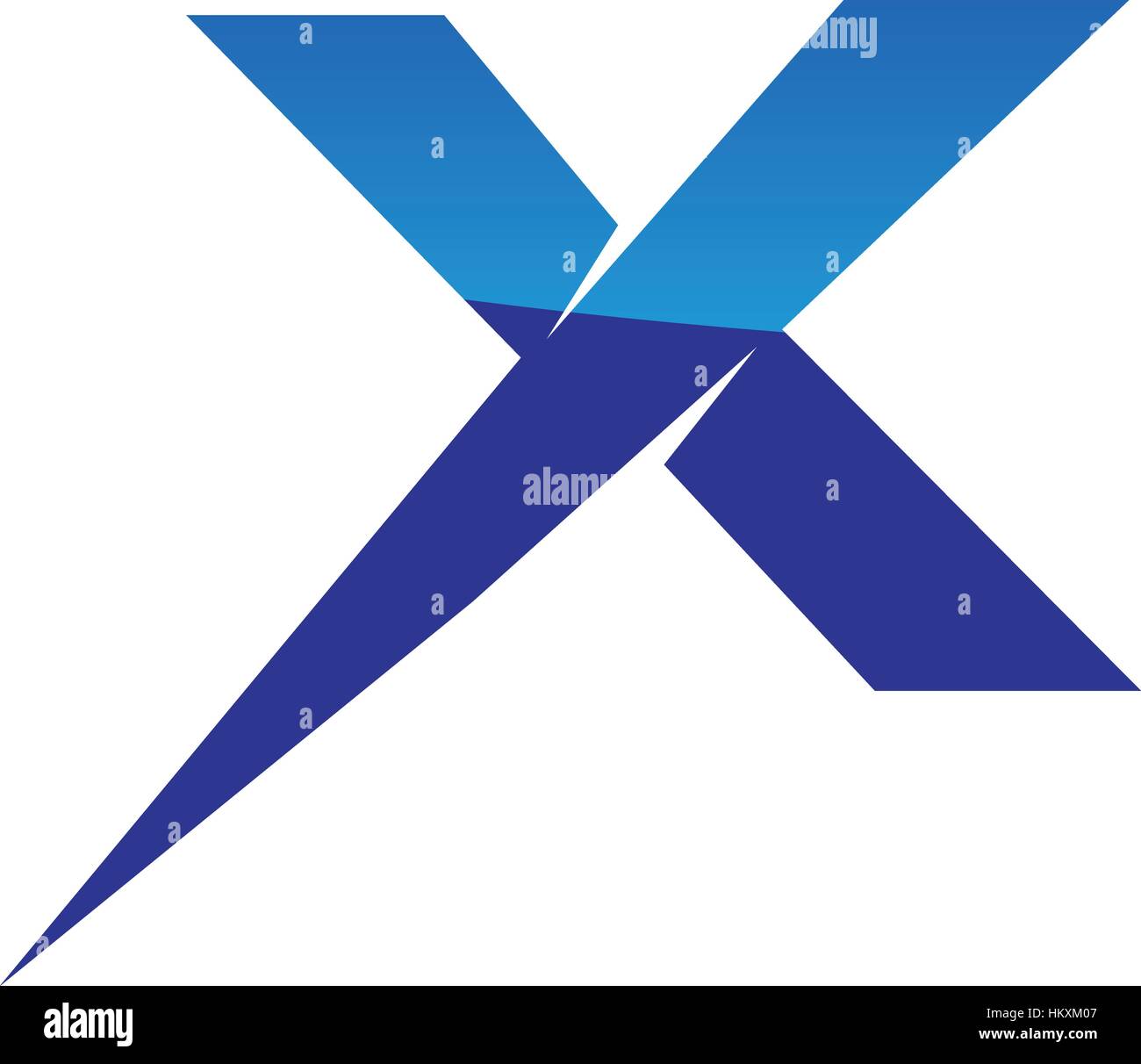 Buchstabe X modernes Logo Stock Vektor