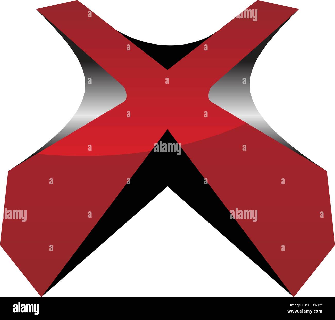 Buchstabe X modernes Logo Stock Vektor