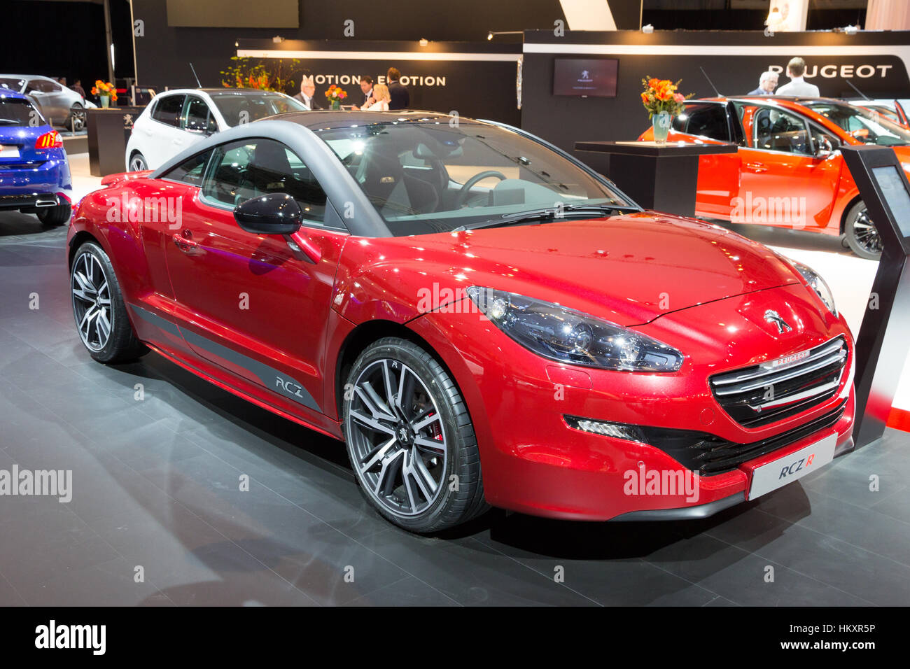 AMSTERDAM - 16. April 2015: Peugeot RCZ R Auto AutoRAI 2015. Stockfoto