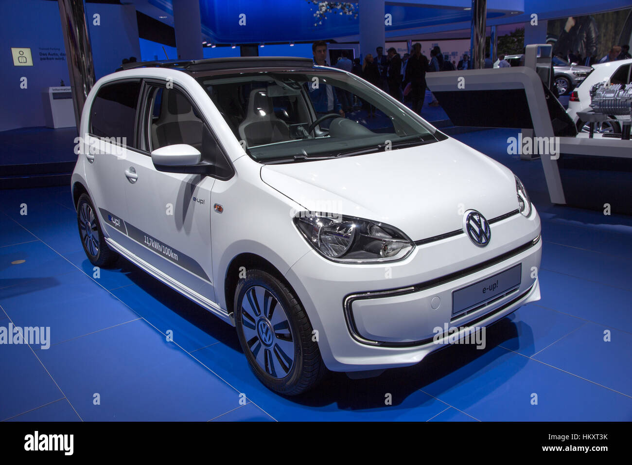 FRANKFURT, GERMANY - SEP 16, 2015: Volkswagen e-Up! auf der IAA 2015. Stockfoto