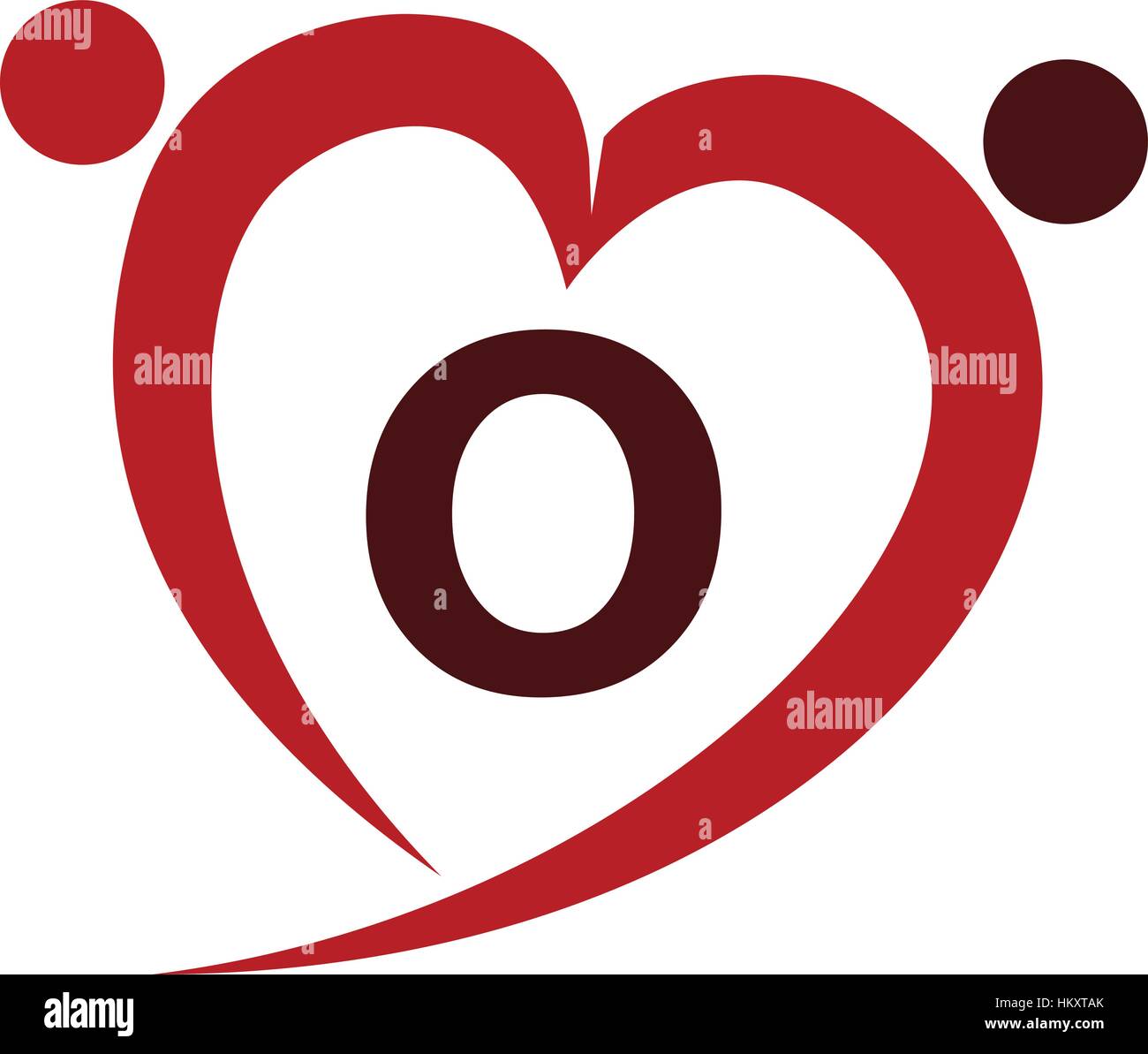 Liebe ersten O Stock Vektor