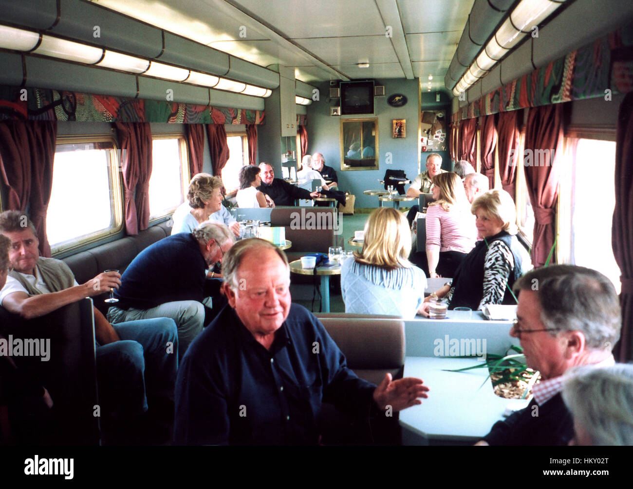 2002-David Edwards Clubcar Indian Pacific Zug Adelaide Sydney-PV Stockfoto