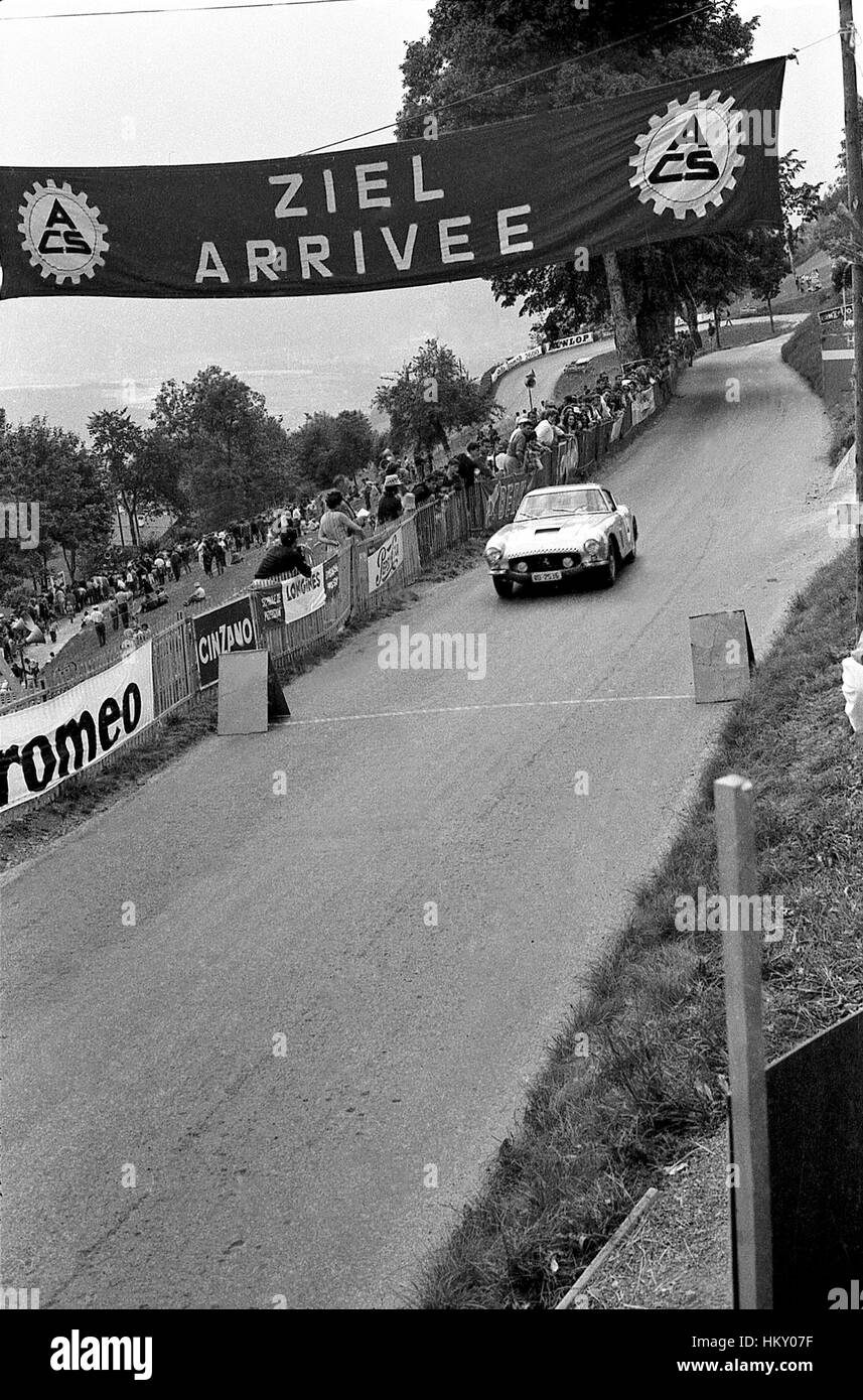 1962 Ferrari 250GT Ollons Villars Ziellinie FL Stockfoto