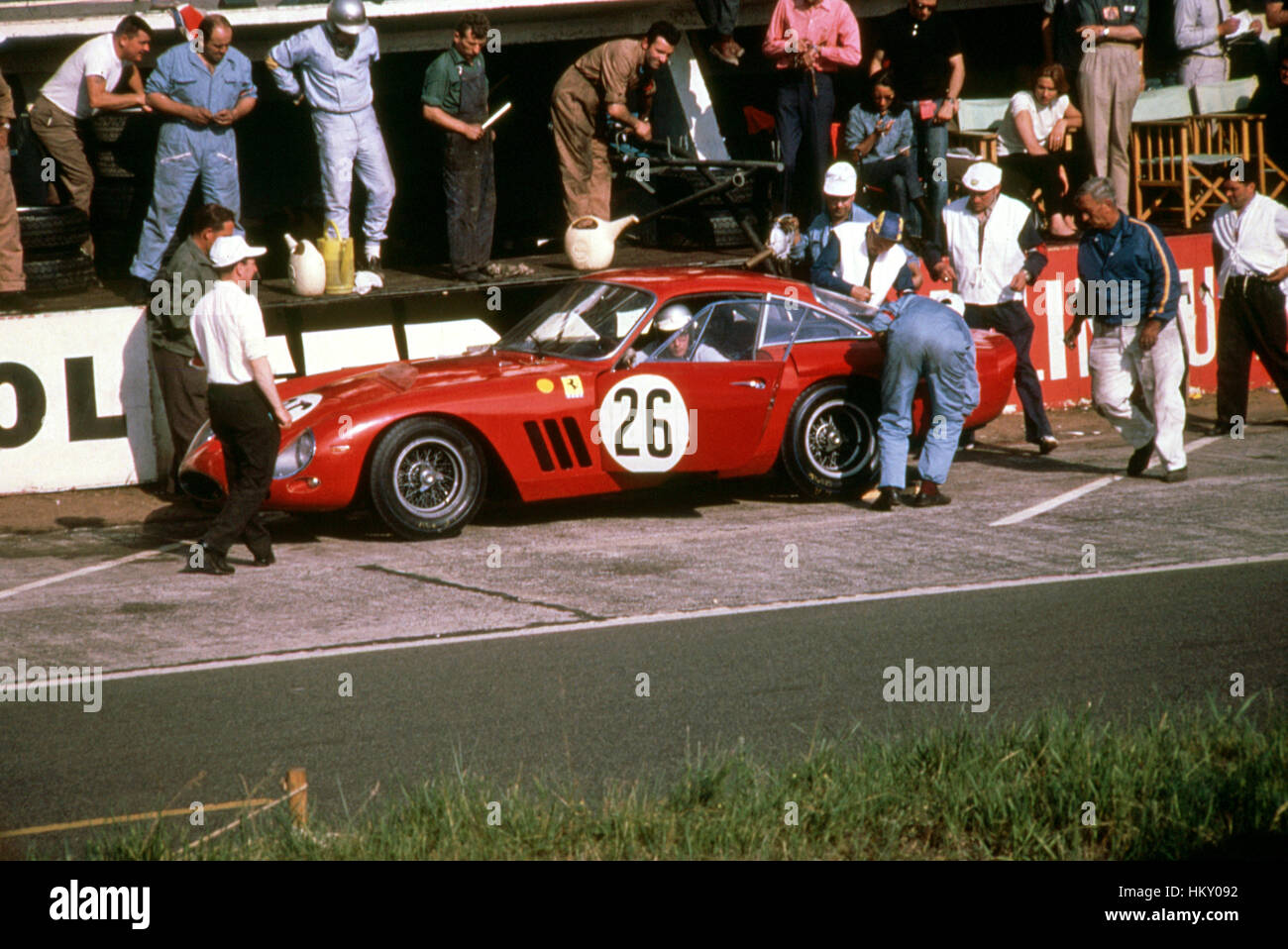 6. FL von 1963 Masten Gregory uns Ferrari 250LMB Gruben Le mans Stockfoto