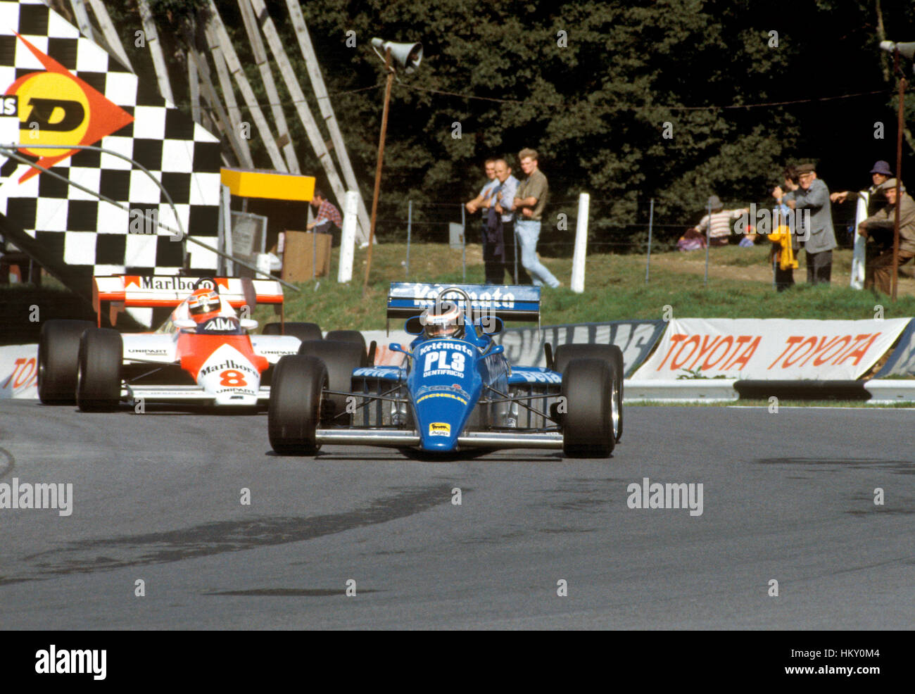 1983 Teo Fabi italienischen Osella FA1E Brands Hatch GP von Europa Dnq FL Stockfoto