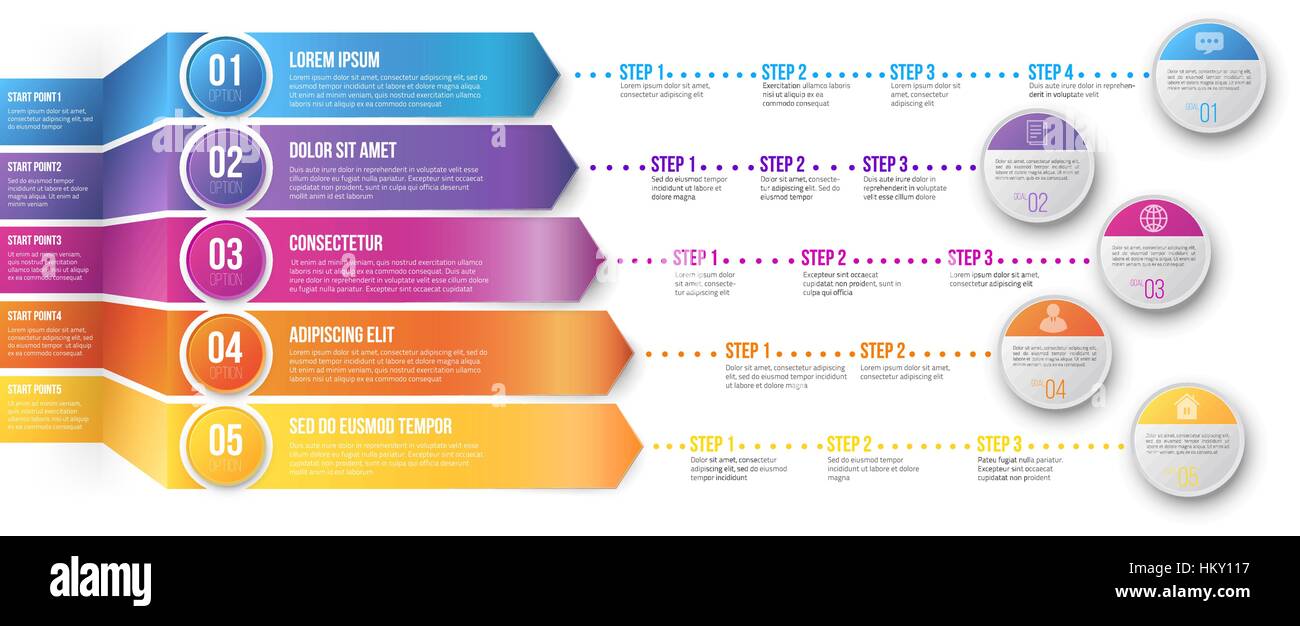 Timeline-Infografik-Vorlage Stock Vektor