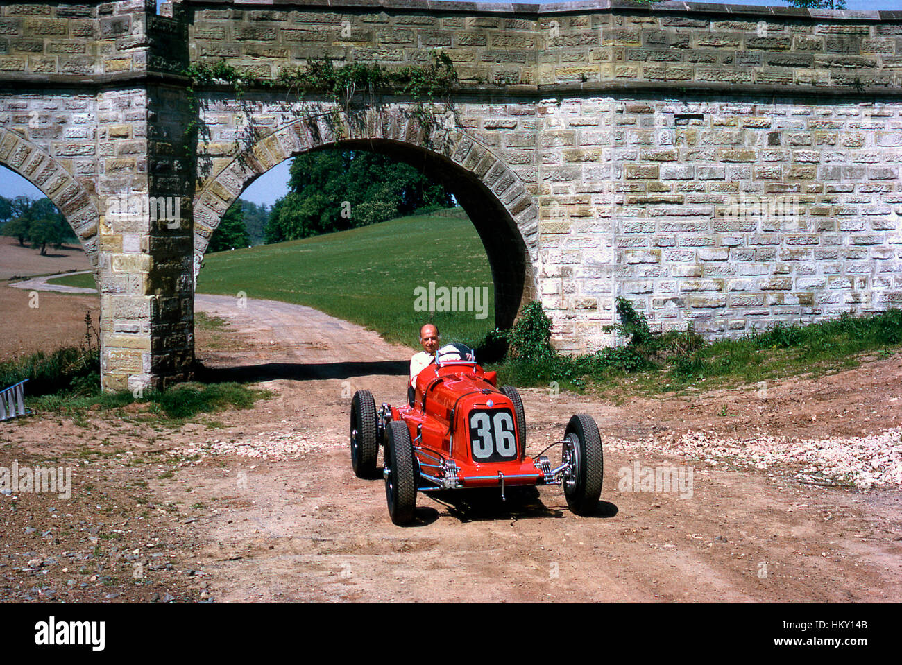 Geoff Goddard GB Fotograf in Maserati GP Auto Donington GPL Stockfoto