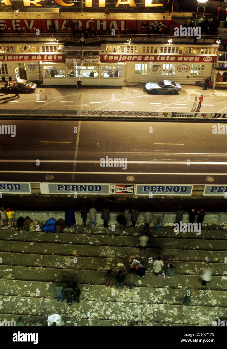 1972-Ferrari-365GTC/4-Kurs-Auto Gruben Le Mans Le Mans 24 Stunden GG Stockfoto