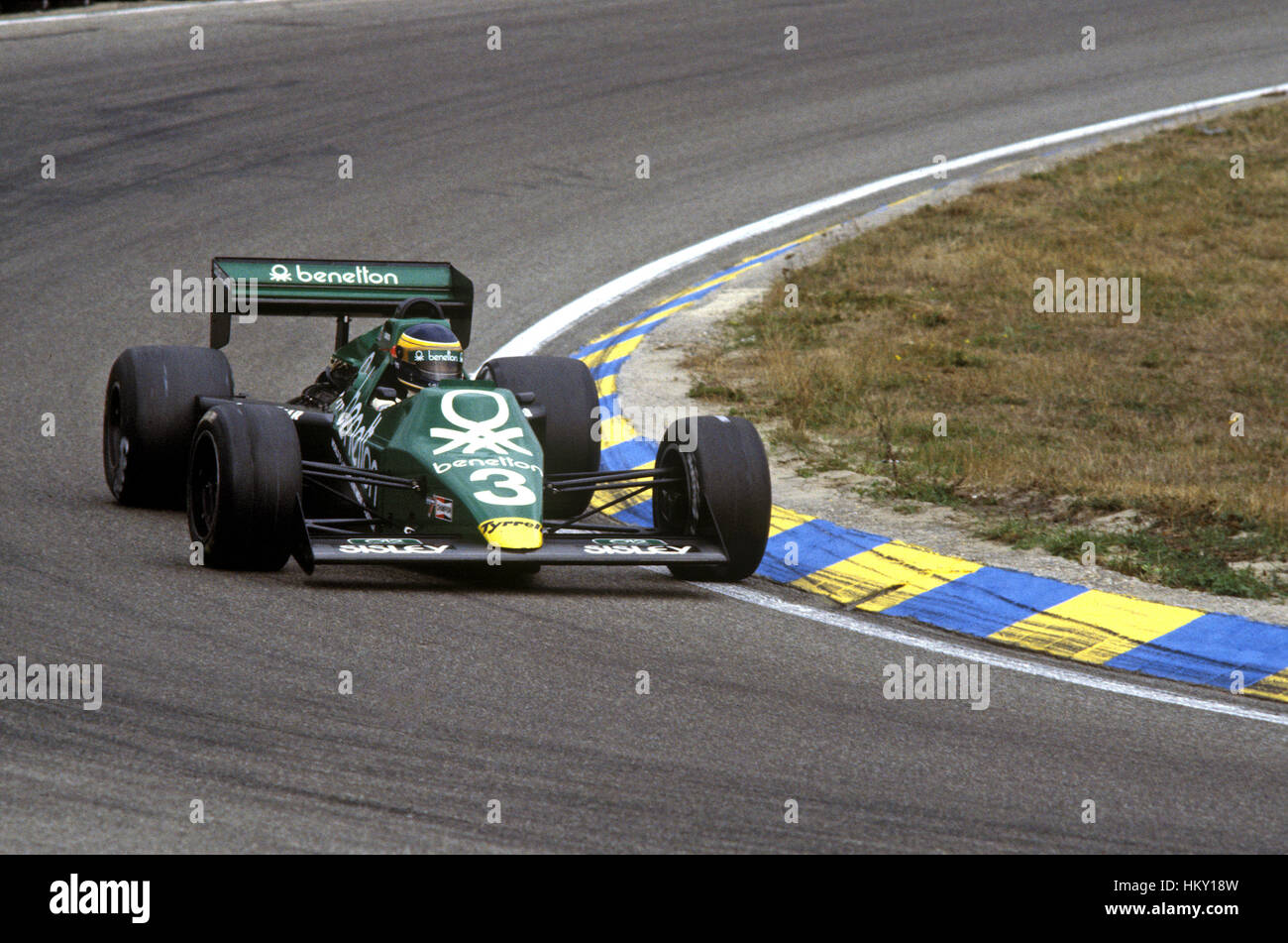 1983 Michele Alboreto italienischen Tyrell 012 Zandvoort niederländischen GP 6th FL Stockfoto