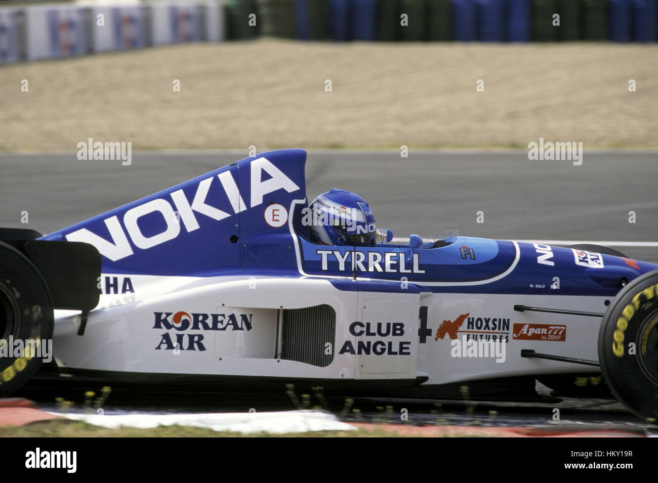 1995 Französisch Mika Salo finnische Tyrell 023 Magny-Cours GP 15. FL Stockfoto
