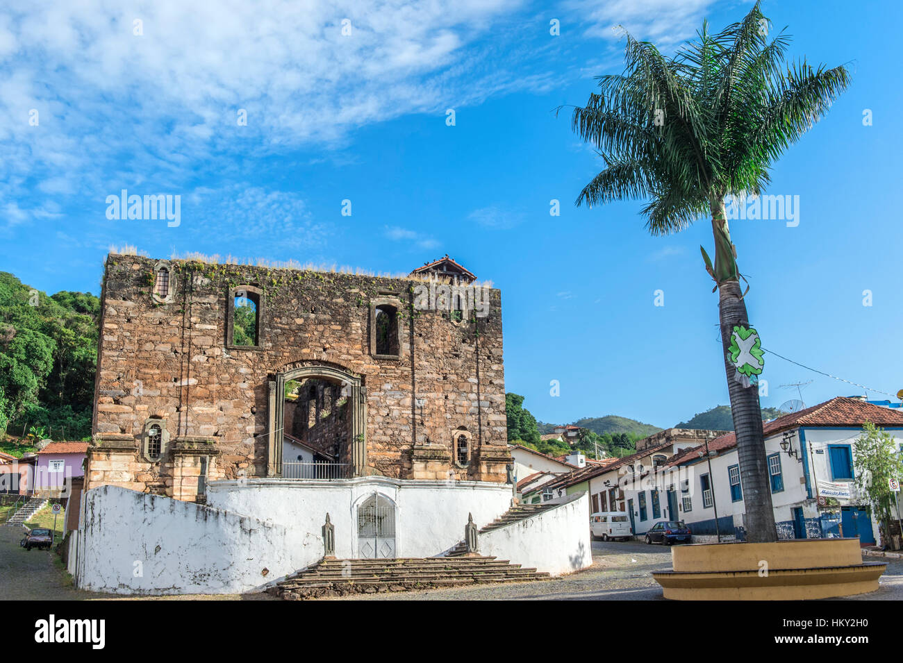 Nossa Senhora Rosario Kirche, Sabara, Belo Horizonte, Minas Gerais, Brasilien Stockfoto
