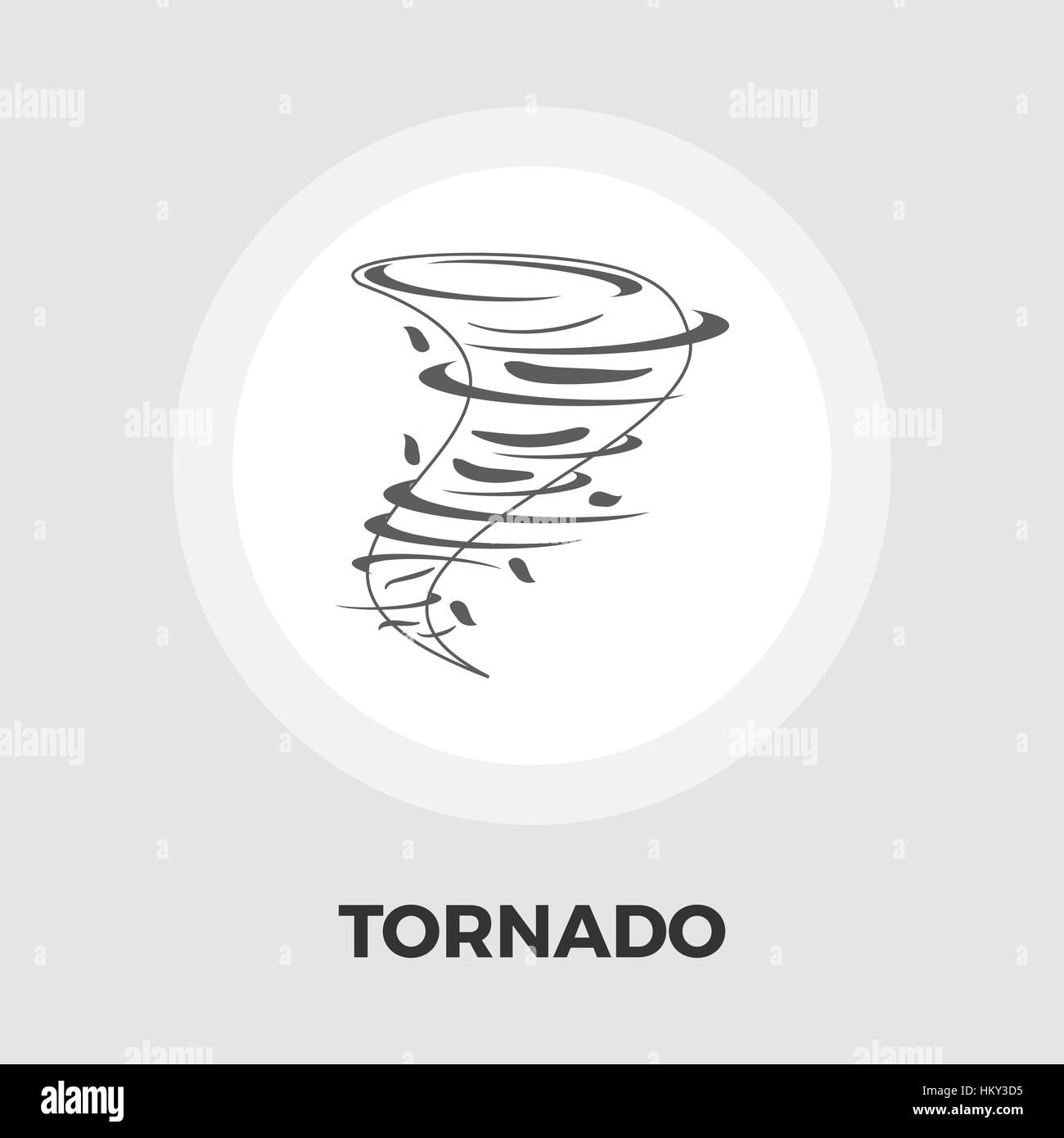 Tornado-Symbol Vektor. Flach-Symbol auf dem weißen Hintergrund isoliert. Editierbare EPS-Datei. Vektor-Illustration. Stock Vektor