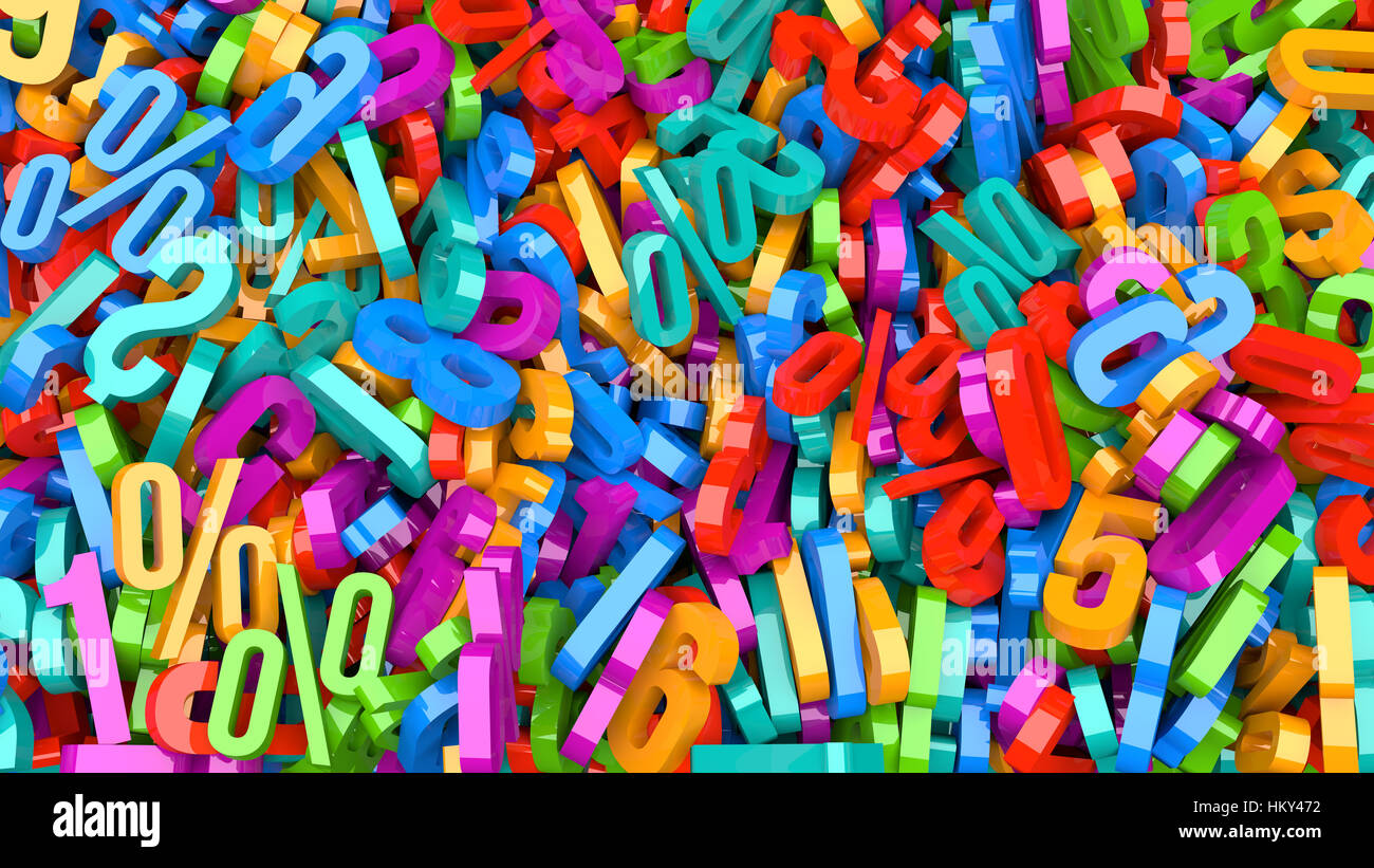 Viele Farben Kunststoff zahlen. Stockfoto Viele Farben Kunststoff zahlen. Stockfoto