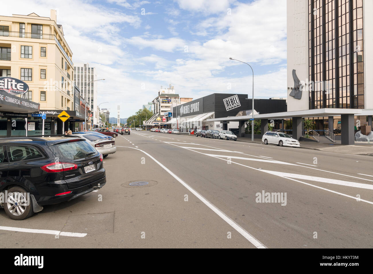 Hochland-Straße in Palmerston North New Zealand Stockfoto
