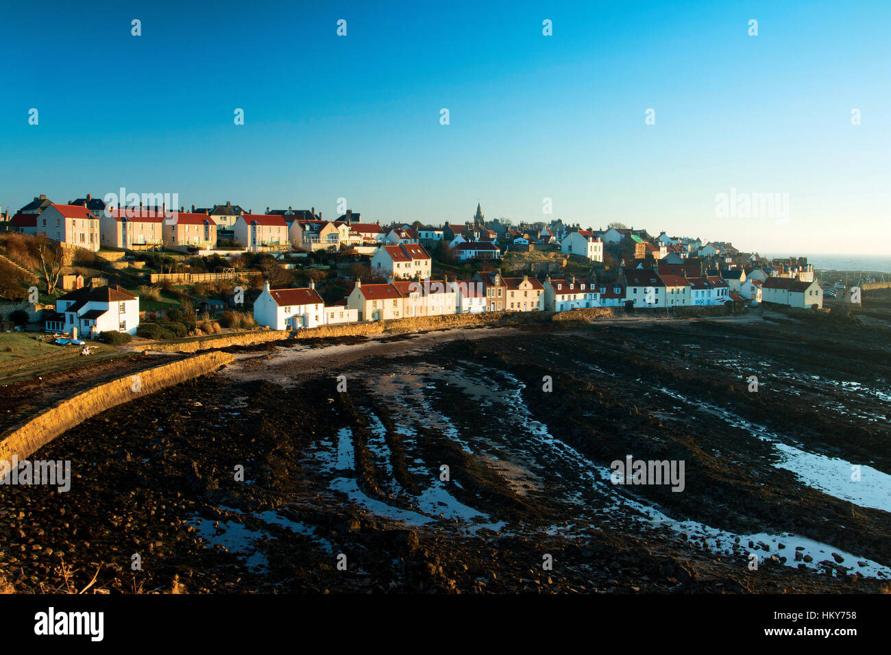 Die Fife Pittenweem in der Morgendämmerung von Fife Coastal Path, der East Neuk of Fife, Fife Stockfoto