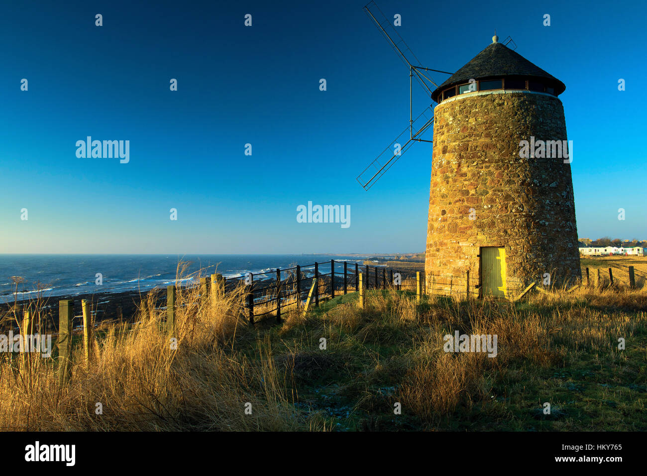St Monans Windmühle, St Monans, auf der Fife Coastal Path, der East Neuk of Fife, Fife Stockfoto