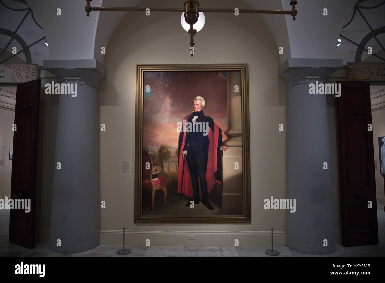 Porträt von Präsident Andrew Jackson Künstlers Ralph Earl in der National Portrait Gallery-Kunst-Museum, untergebracht im historischen Altbau Patentamt in Washington, DC Teil der Smithsonian Institution. Stockfoto