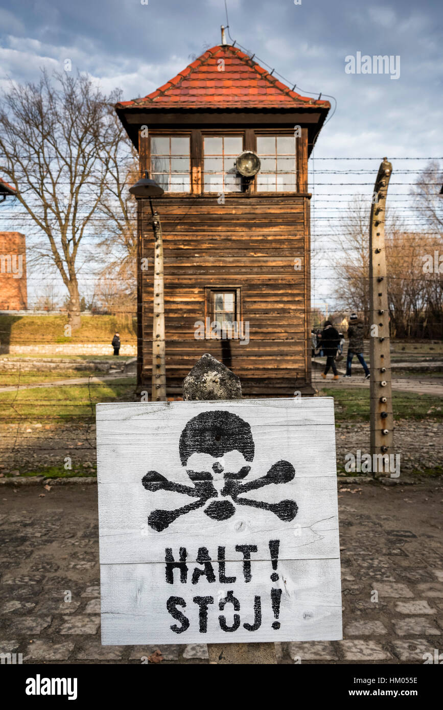 Auschwitz Konzentration Lager Oswiecim Polen Stockfoto