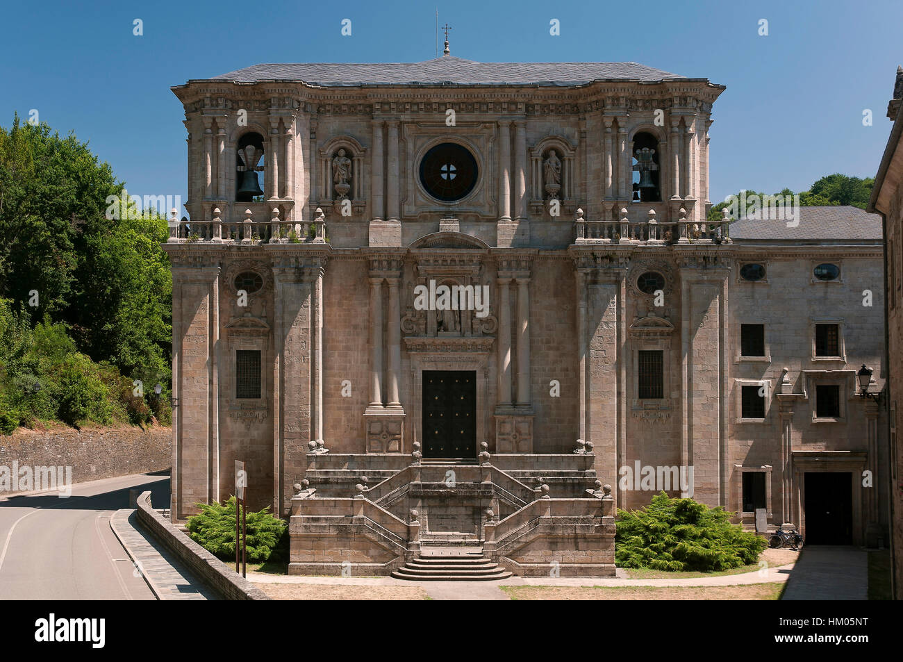 Kloster von St. Julian von Samos - gegründet im 6. Jahrhundert, Lugo Provinz, Region Galicien, Spanien, Europa Stockfoto