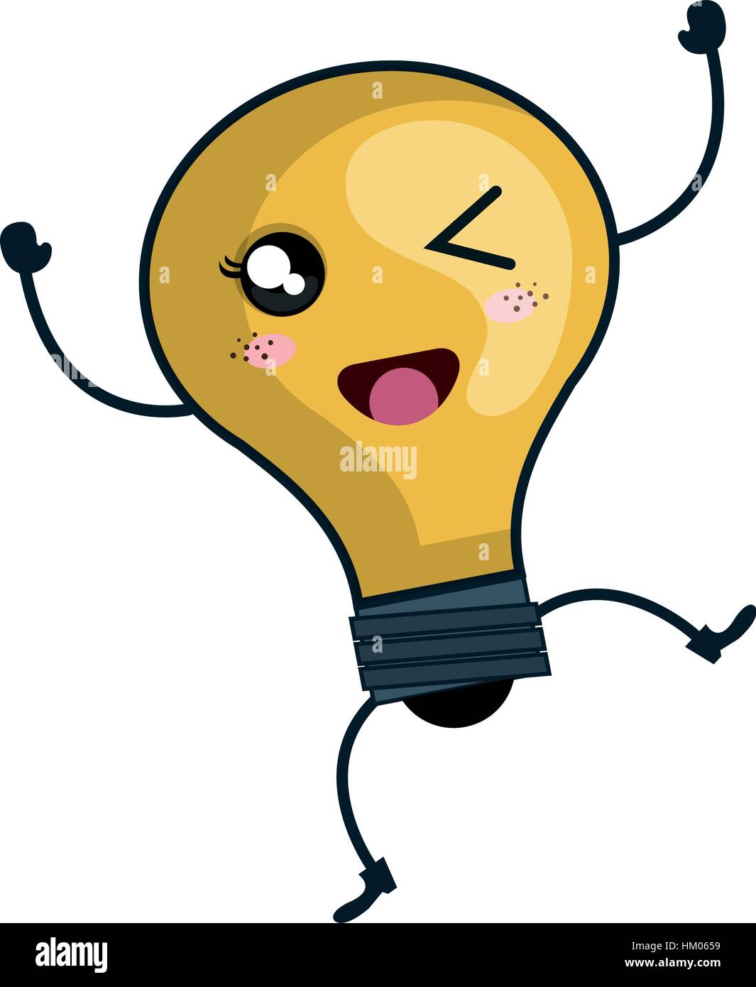 Lampe Licht Kawaii Charakterdesign Vektor illustration Stock Vektor