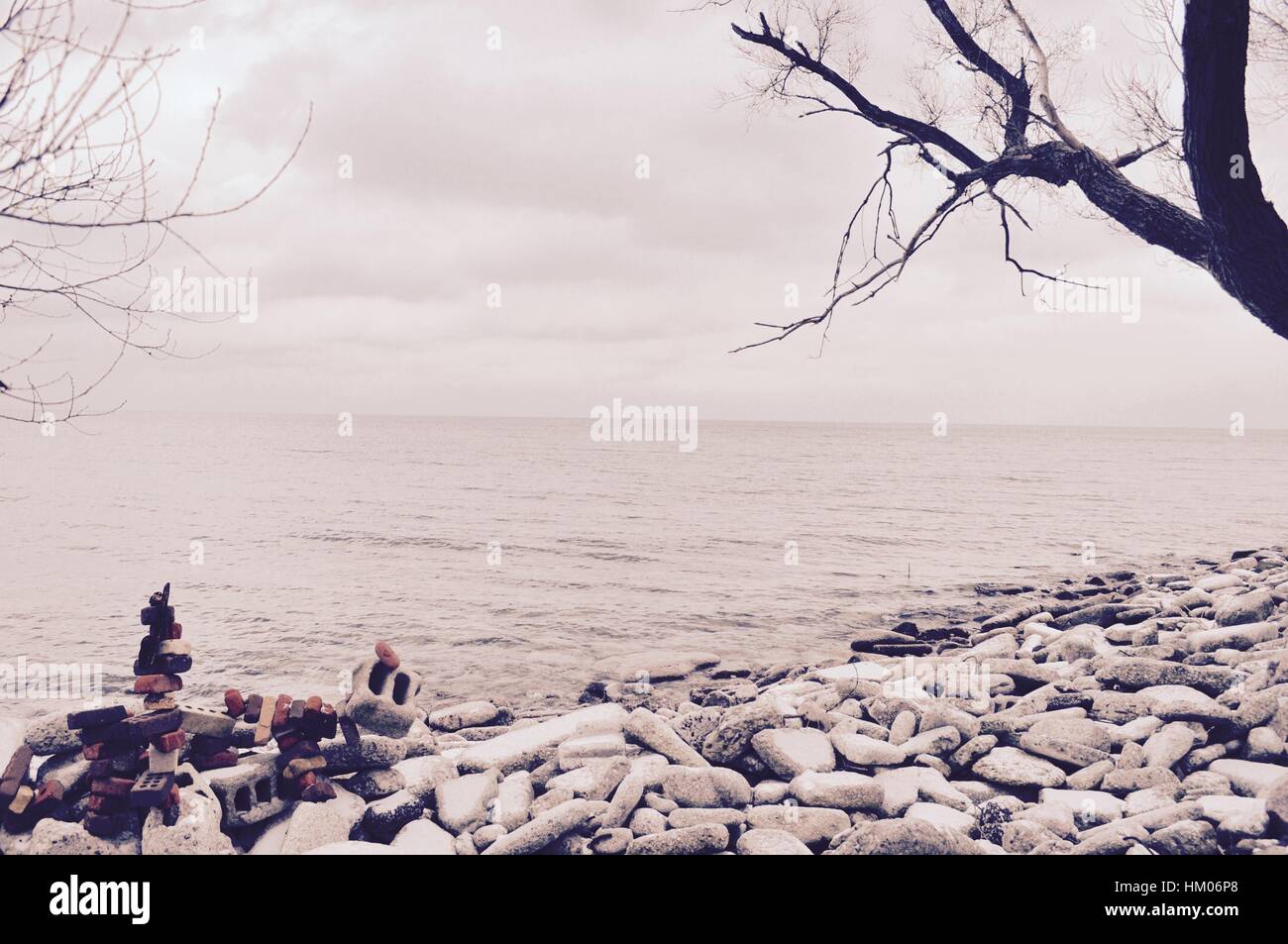 Bild lag im Hafen von Toronto aus den Docks, Samstag Januar 28. 1017 genommen Stockfoto