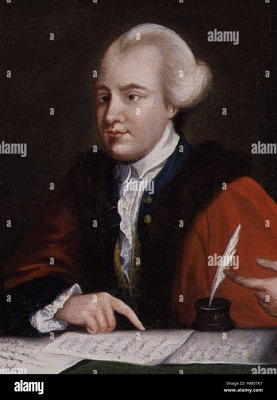 Dieses Porträt von John Wilkes, das nach Richard Houston eingraviert wurde, fängt den britischen Politiker und Radikalen des 18. Jahrhunderts ein. Bekannt für seine umstrittene Karriere war Wilkes Abgeordneter des Parlaments und ein treuer Verfechter der Pressefreiheit. Die Gravur unterstreicht seinen trotzigen und entschlossenen Charakter, was ihn zu einer polarisierenden Figur in der britischen Politik machte. Stockfoto Dieses Porträt von John Wilkes, das nach Richard Houston eingraviert wurde, fängt den britischen Politiker und Radikalen des 18. Jahrhunderts ein. Bekannt für seine umstrittene Karriere war Wilkes Abgeordneter des Parlaments und ein treuer Verfechter der Pressefreiheit. Die Gravur unterstreicht seinen trotzigen und entschlossenen Charakter, was ihn zu einer polarisierenden Figur in der britischen Politik machte. Stockfoto