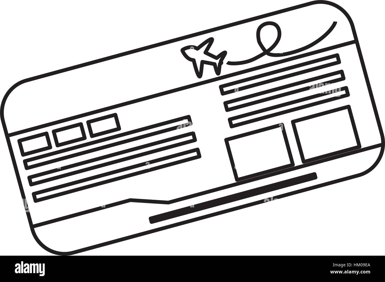 Flugticket isoliert Symbol Vektor Illustration Grafik-design Stock Vektor