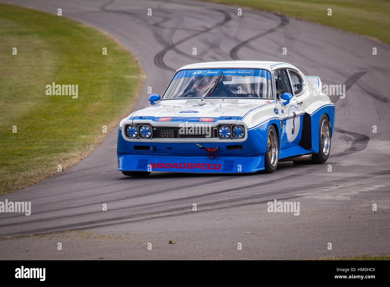 Ford Capri Rennwagen beim Goodwood Festival of Speed 2014 Stockfoto