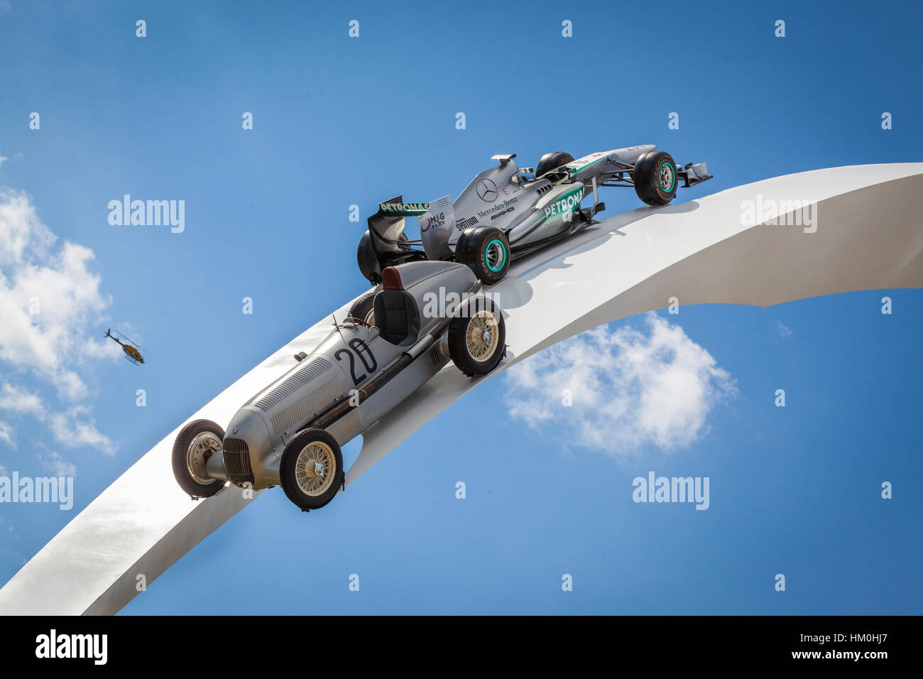 Mercedes-Benz arch Skulptur beim Goodwood Festival of Speed 2014 Stockfoto