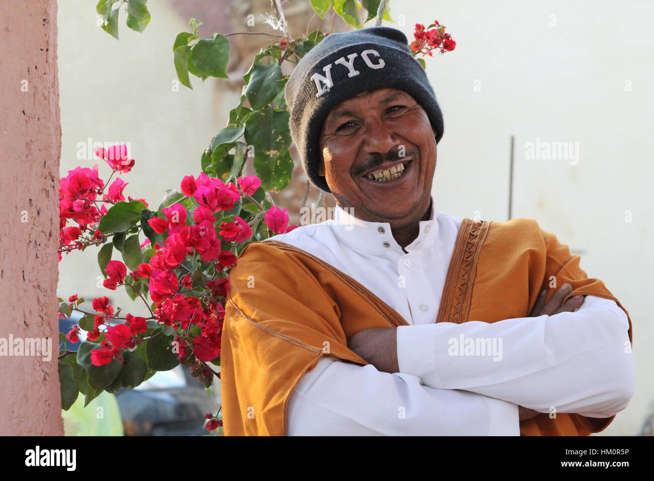 Gesichter der Ägypten der Vater meines Freundes Muhamed Radwan Ali Amin Foyoum, Ägypten. Stockfoto