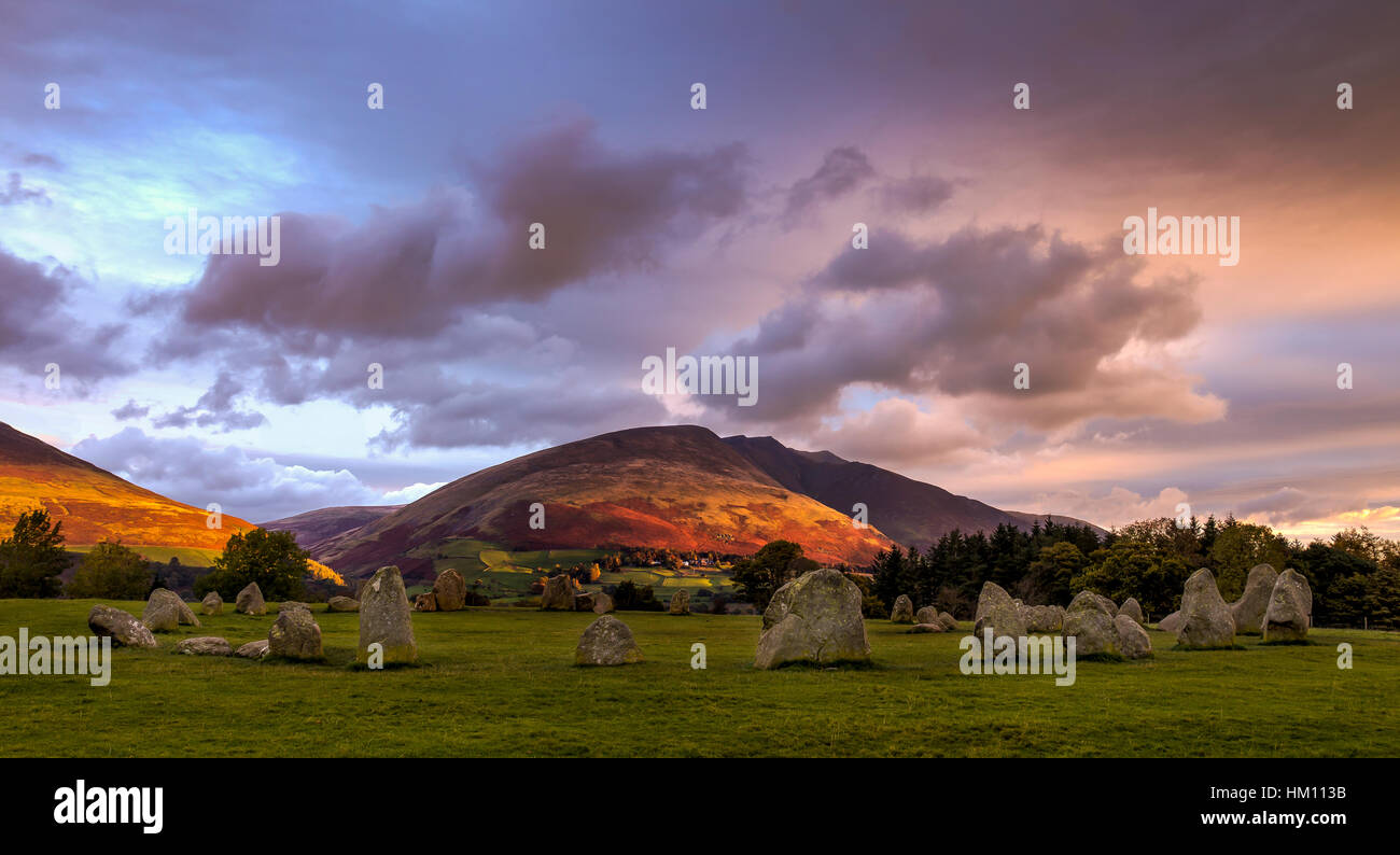 Castlerigg Stone Circle, Cumbria, Vereinigtes Königreich Stockfoto