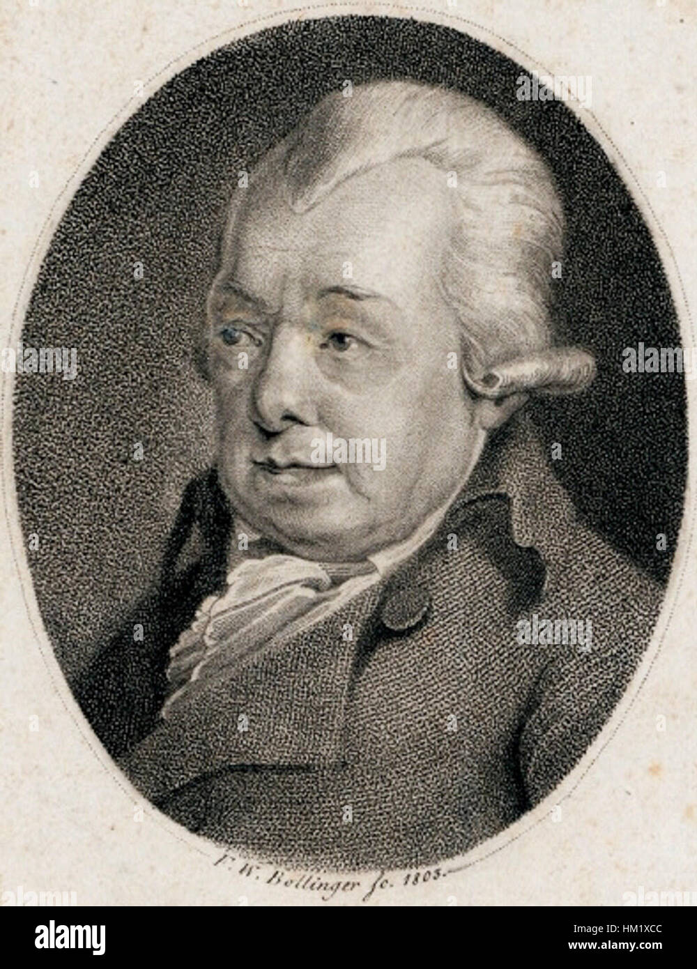 Dieses Porträt von Friedrich Wilhelm Bollinger zeigt Josef Benda, der sein Bild im klassischen Stil des 19. Jahrhunderts festgehalten hat. Bollingers Technik unterstreicht Bendas würdevolle Präsenz und soziale Bedeutung und zeigt eine bedeutende historische Figur aus dieser Zeit. Das Porträt spiegelt die Liebe zum Detail und die Präzision wider, die typisch für Porträts aus dem 19. Jahrhundert sind. Stockfoto