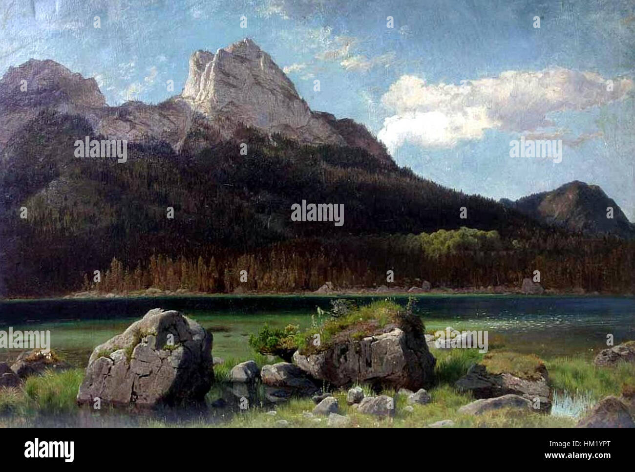 Johann Wilhelm Schirmer Hintersee-at-Berchtesgaden Stockfoto