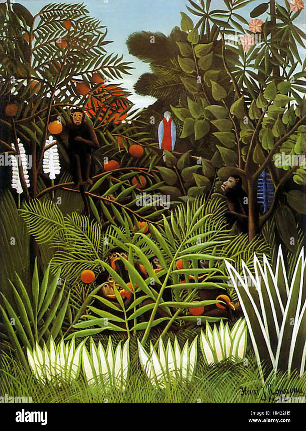 Henri Rousseau - exotische Landschaft Stockfoto