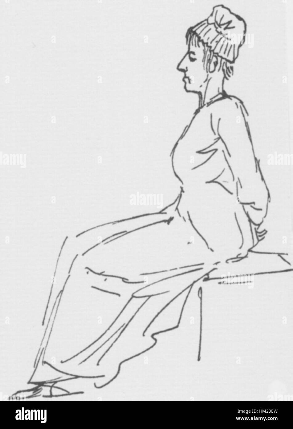 Ein ikonisches Gemälde von Jacques-Louis David, das Marie Antoinette auf dem Weg zur Guillotine während der Französischen Revolution darstellt. Das Kunstwerk fängt den dramatischen und tragischen Moment der französischen Geschichte mit emotionaler Intensität ein. Stockfoto