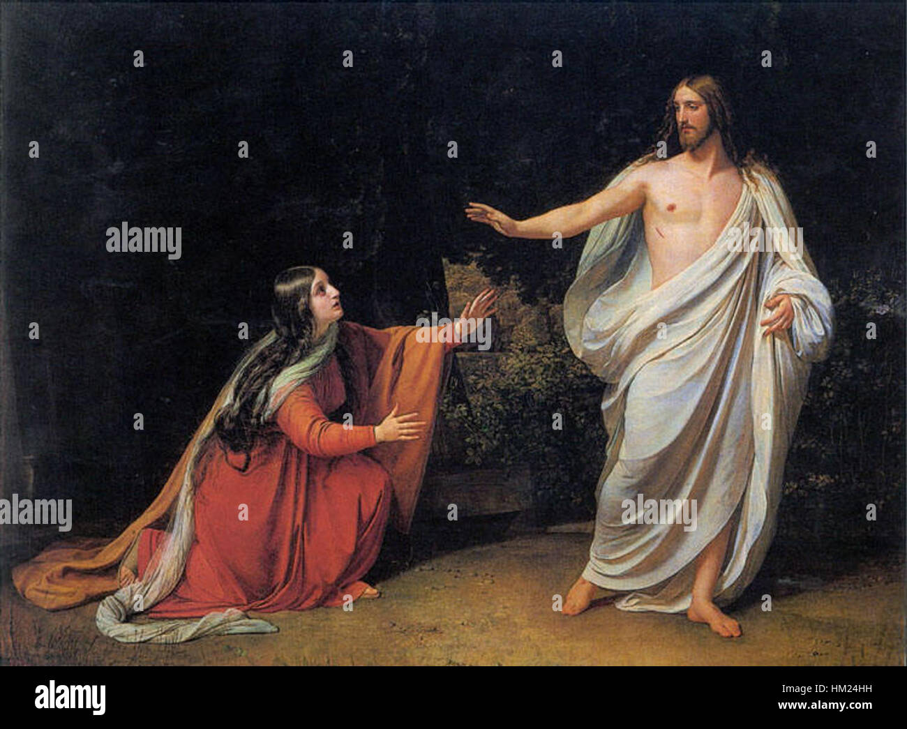 Iwanow, Alexander - die Erscheinung Christi Maria Magdalena - 1834-1836 Stockfoto