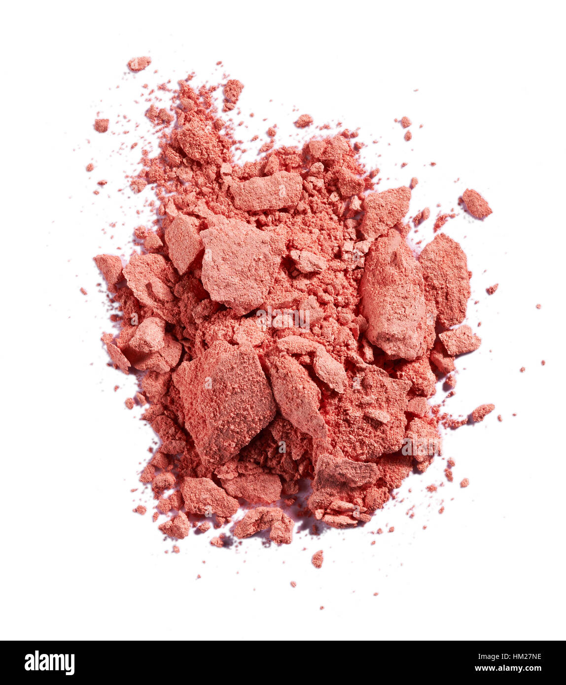 Einen Ausschnitt der Schönheit Bild einer Probe des rosa Lidschatten Make-up. Stockfoto