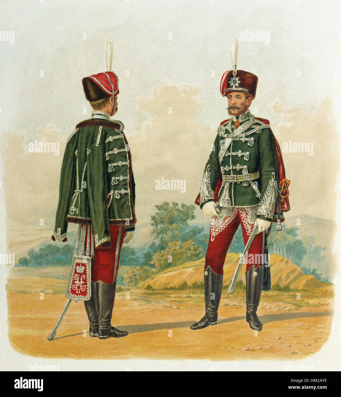 Garde-Regiment Husar Grodno Stockfoto