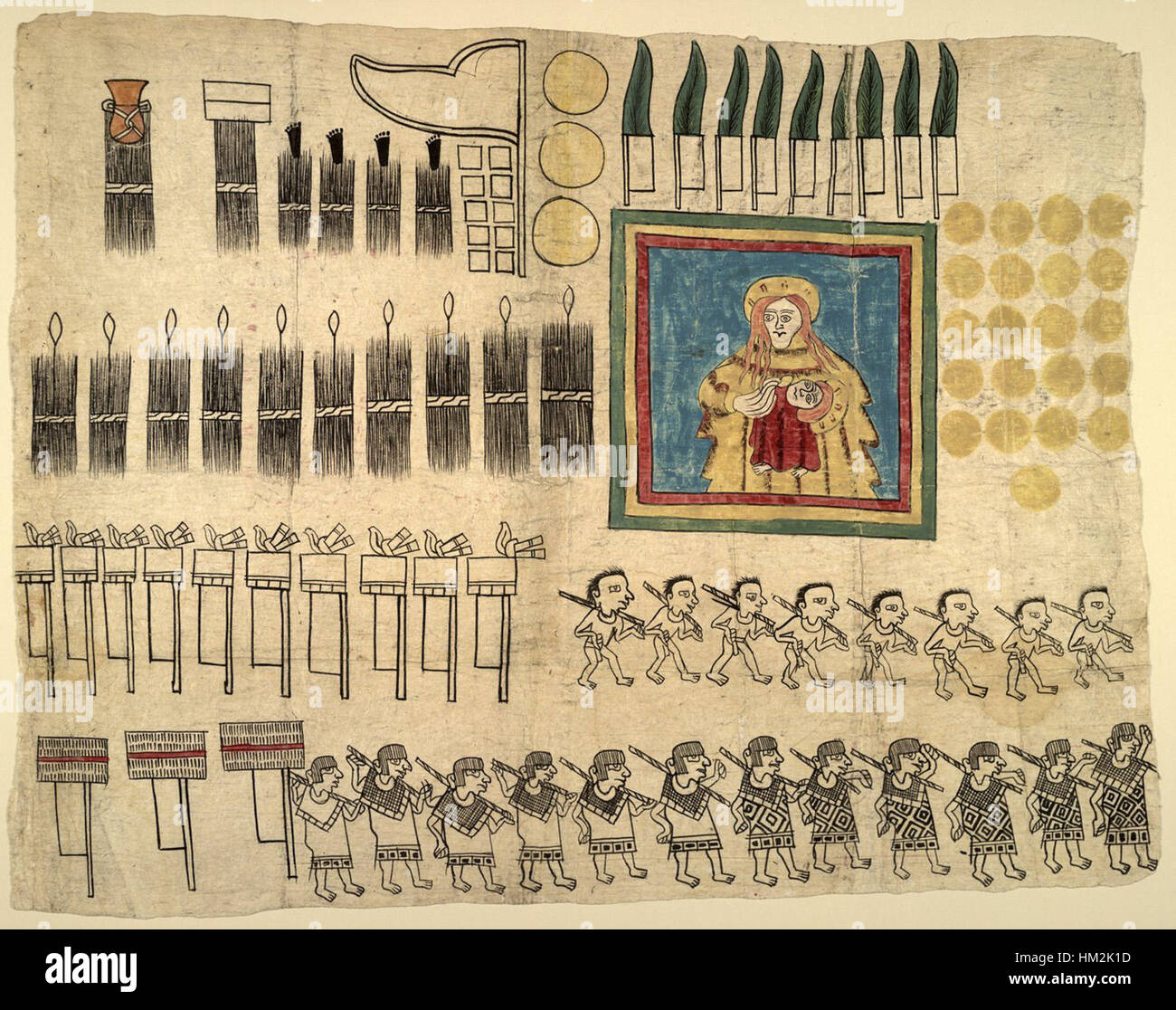 Huexotzinco Codex, 1531 WDL2657 Stockfoto