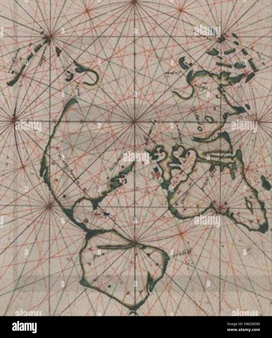 „Globo-Livro-Marinharia“ ist eine historische Seekarte oder ein Globus, die Meeresrouten und ozeanische Merkmale veranschaulicht. Diese Art von Kunstwerken war während des Zeitalters der Erkundung für Navigationszwecke von grundlegender Bedeutung und spiegelt das Meereswissen der damaligen Zeit wider. Karten wie diese wurden von Seeleuten und Entdeckern verwendet, um ihre Seereisen über die Meere zu führen. Stockfoto