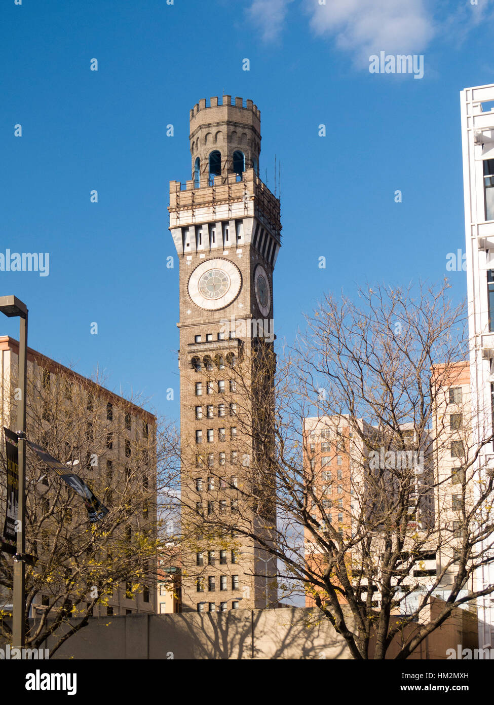 Bromo Seltzer Arts Tower, Baltimore, Maryland. Ursprünglich der Emerson-Turm, modelliert nach dem Palazzo Vecchio in Florenz, Italien Stockfoto