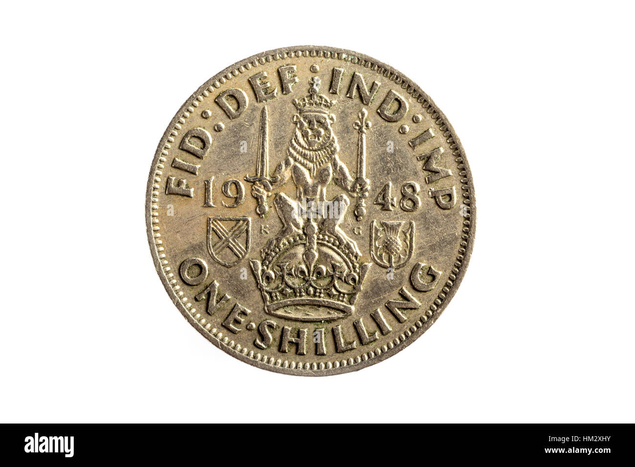 Ein Schilling imperial britische Münze Stockfoto
