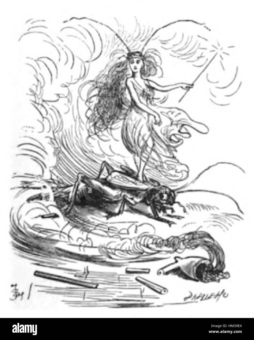 Eine Illustration von Fred Barnard für Charles Dickens Cricket on the HEarth. Das Bild fängt das Wesen von Dickens Geschichte ein und hebt Schlüsselthemen von Familie und Wärme in einem viktorianischen Ambiente hervor. Stockfoto